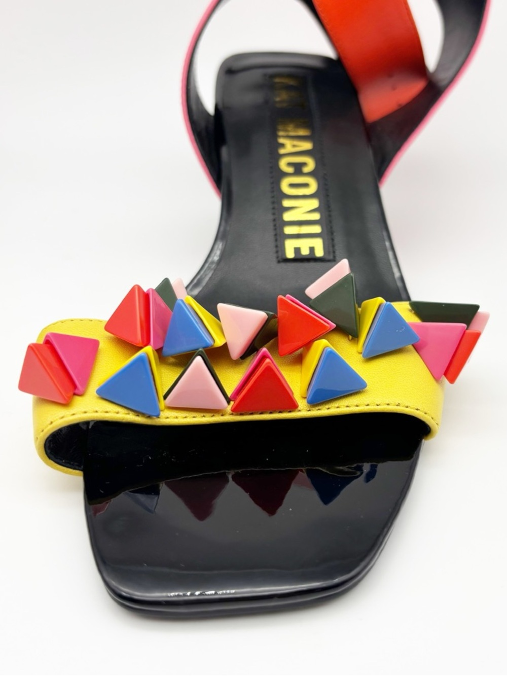 Colorblock Studded Block Heel Sandal - Multi - Picture 6 of 15